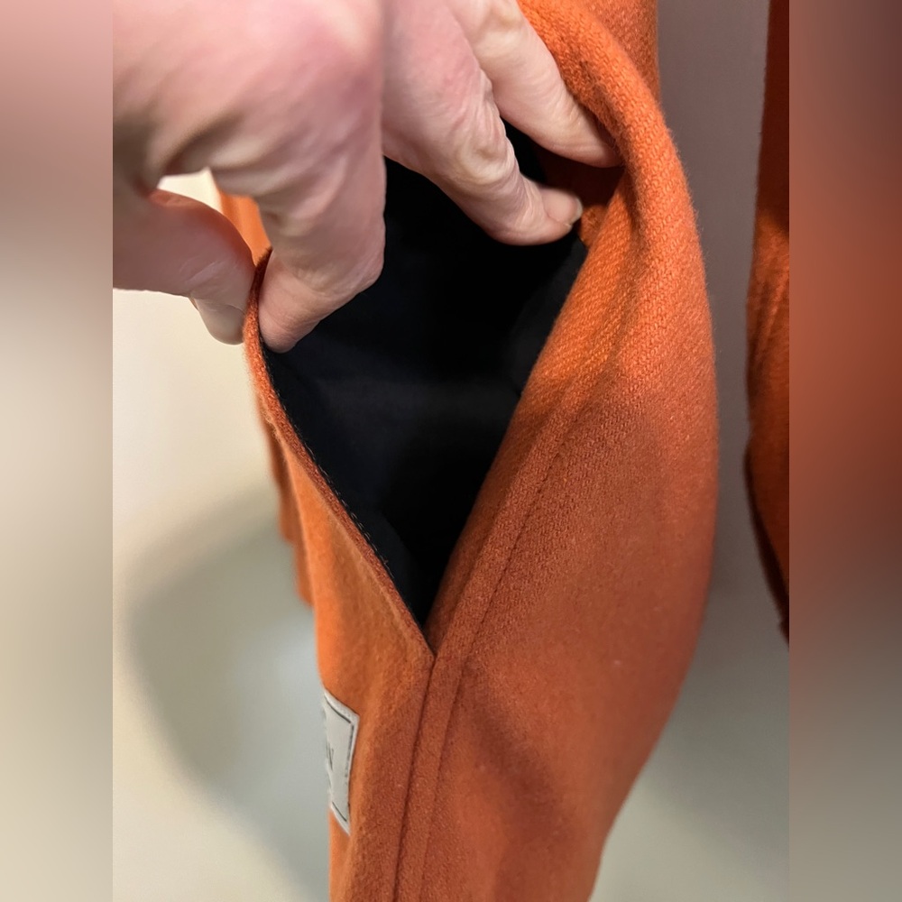EUC ANIÁN Painters Coat in | Color Himalayan Rust (Orange) | Size Small - Picture 11 of 16